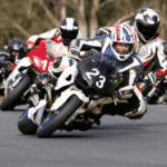 picture of motorcycle racers on racetrack